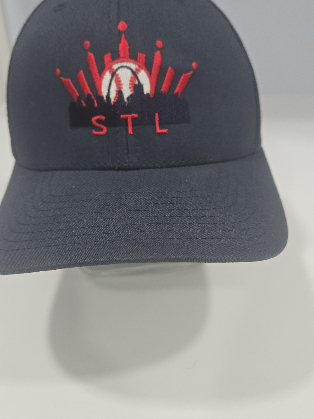 The Classic Navy Snapback with Red STL Crest